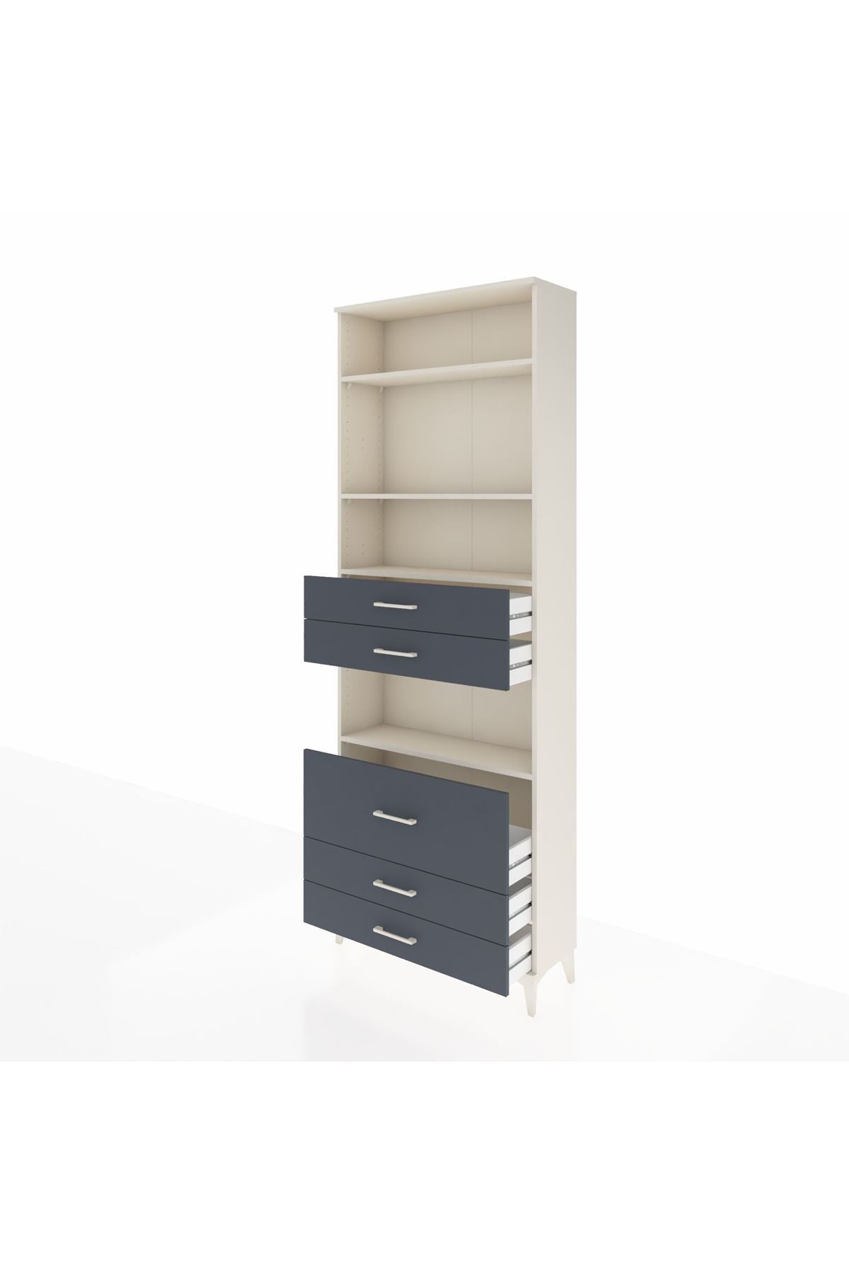 Arges Dolap 4 Raflı 5 Çekmeceli 88x30x243 - S33M062V2A