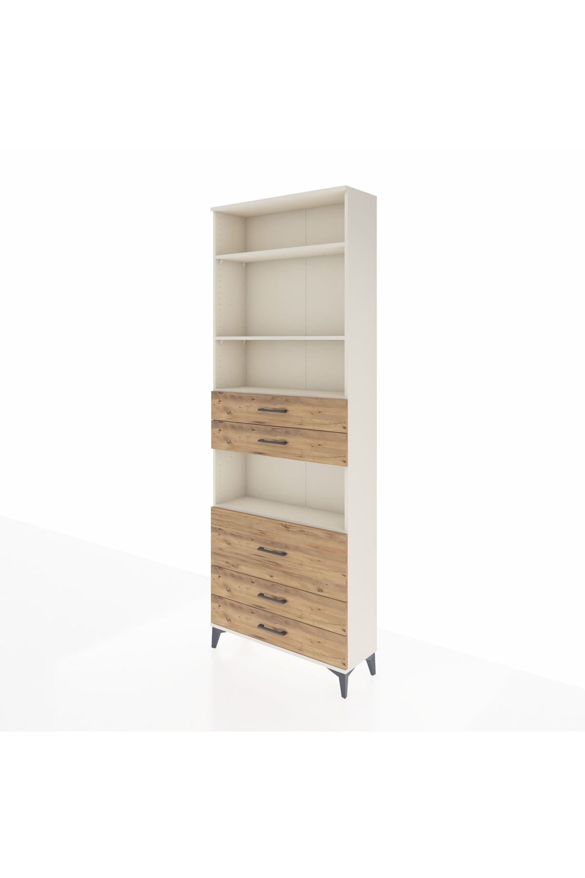 Arges Dolap 4 Raflı 5 Çekmeceli 88x30x243 - S33M062V3A