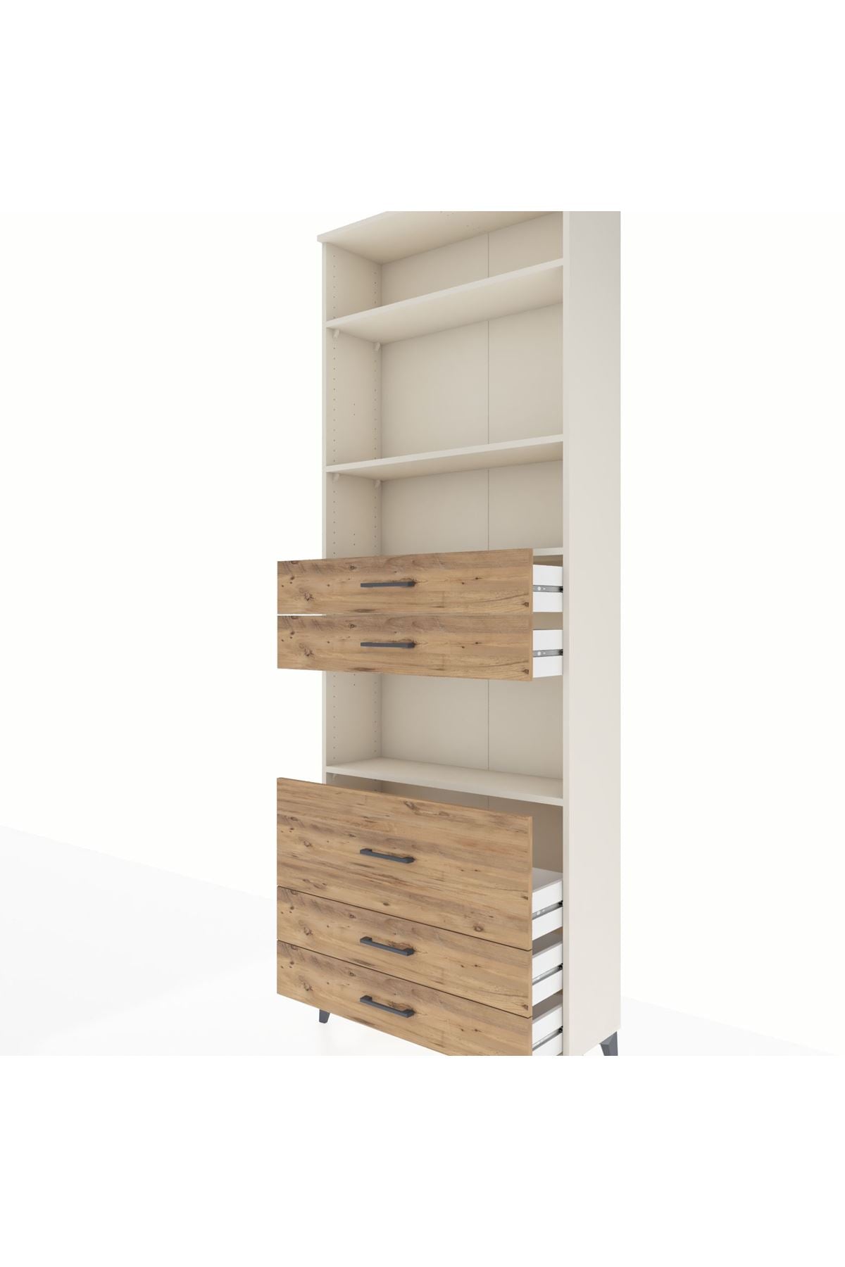 Arges Dolap 4 Raflı 5 Çekmeceli 88x30x243 - S33M062V3A