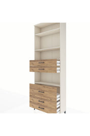 Arges Dolap 4 Raflı 5 Çekmeceli 88x30x243 - S33M062V3A