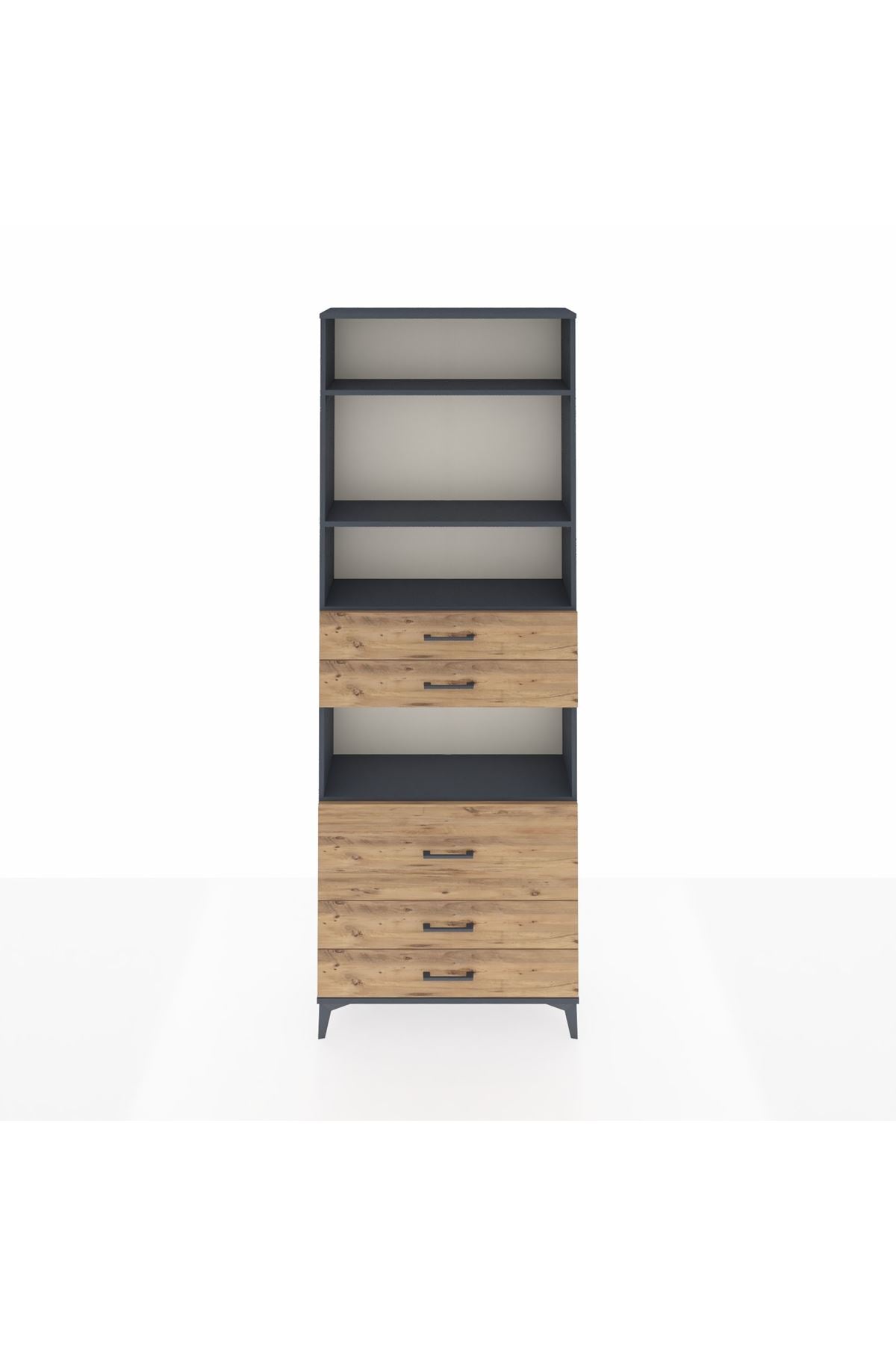 Arges Dolap 4 Raflı 5 Çekmeceli 88x30x243 - S33M062V6A