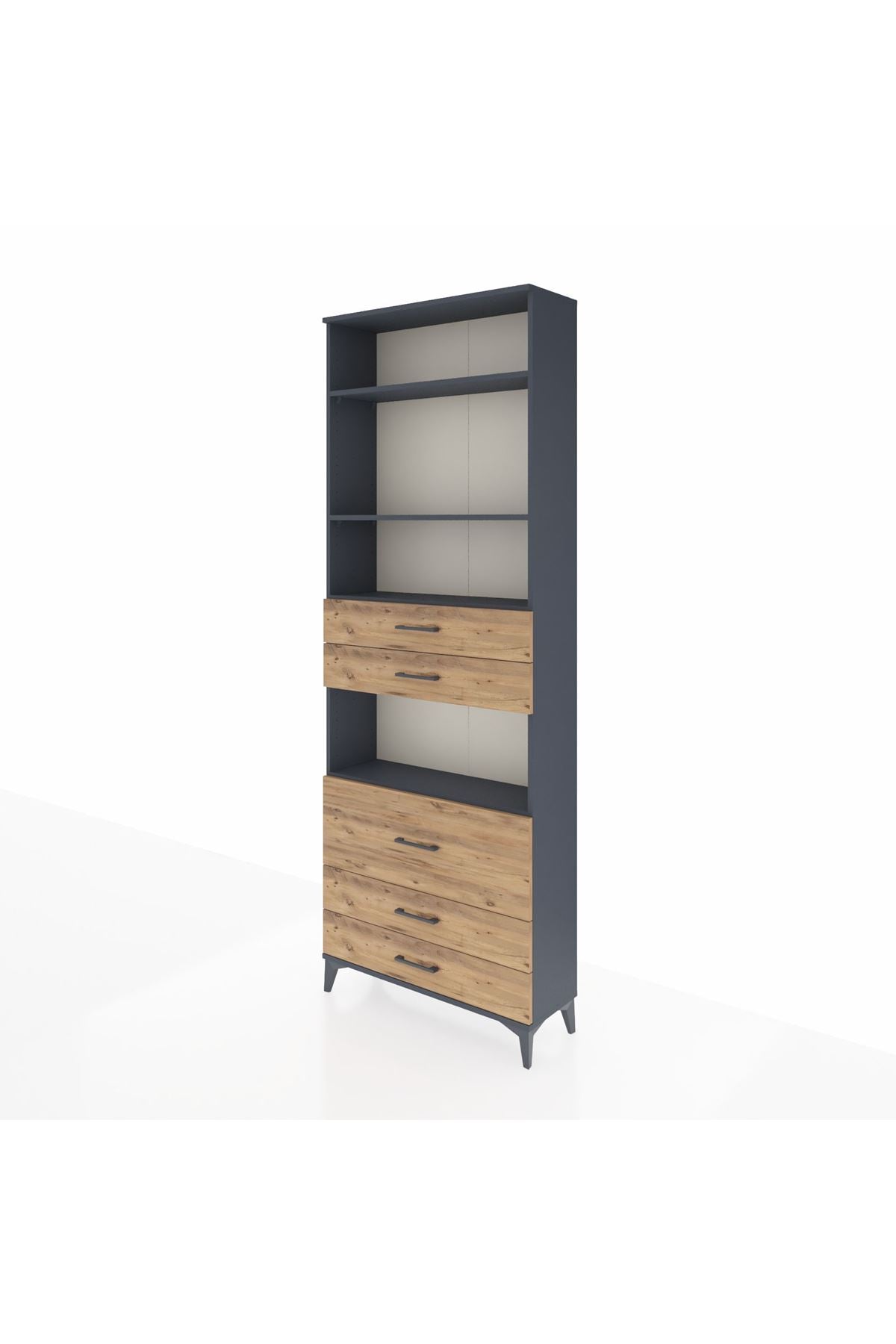 Arges Dolap 4 Raflı 5 Çekmeceli 88x30x243 - S33M062V6A