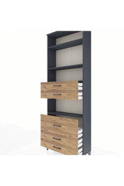 Arges Dolap 4 Raflı 5 Çekmeceli 88x30x243 - S33M062V6A