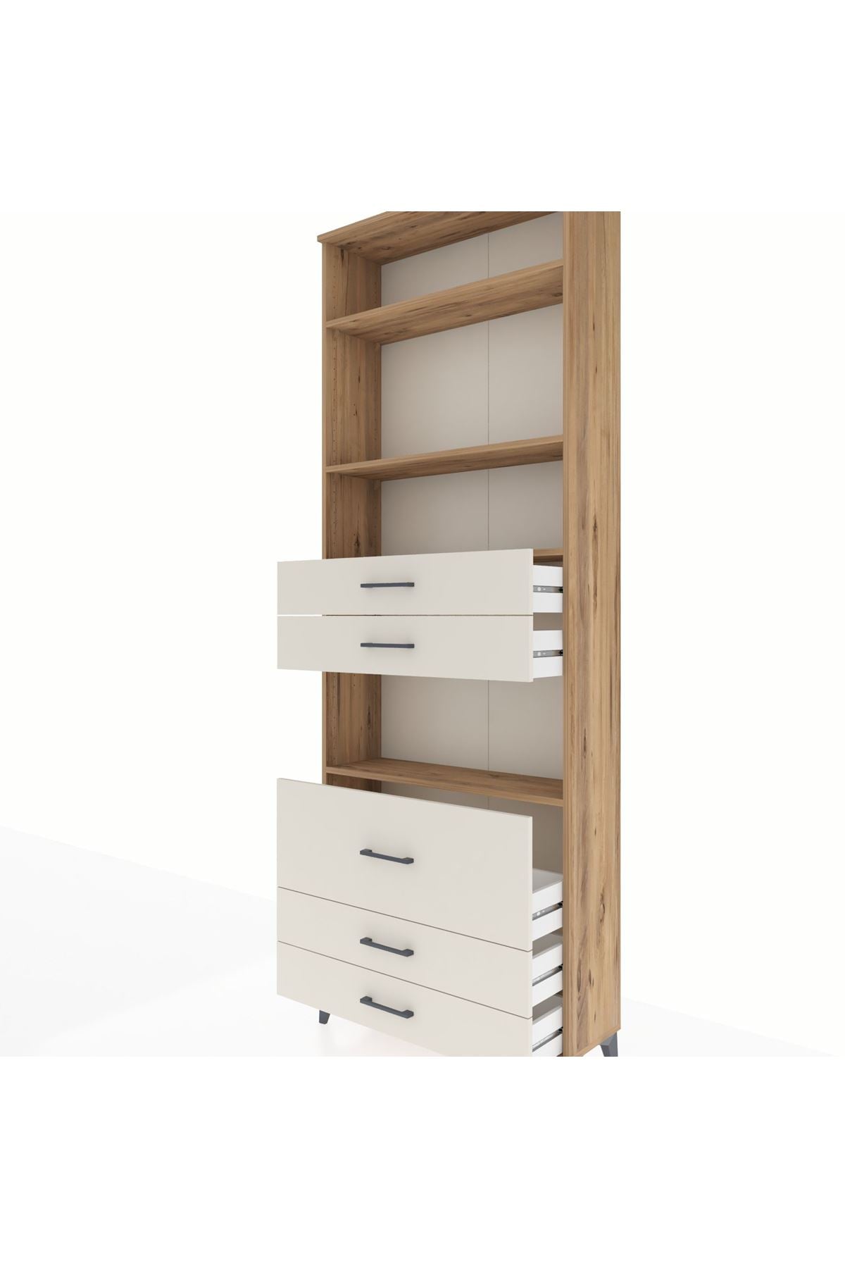 Arges Dolap 4 Raflı 5 Çekmeceli 88x30x243 - S33M062V7A