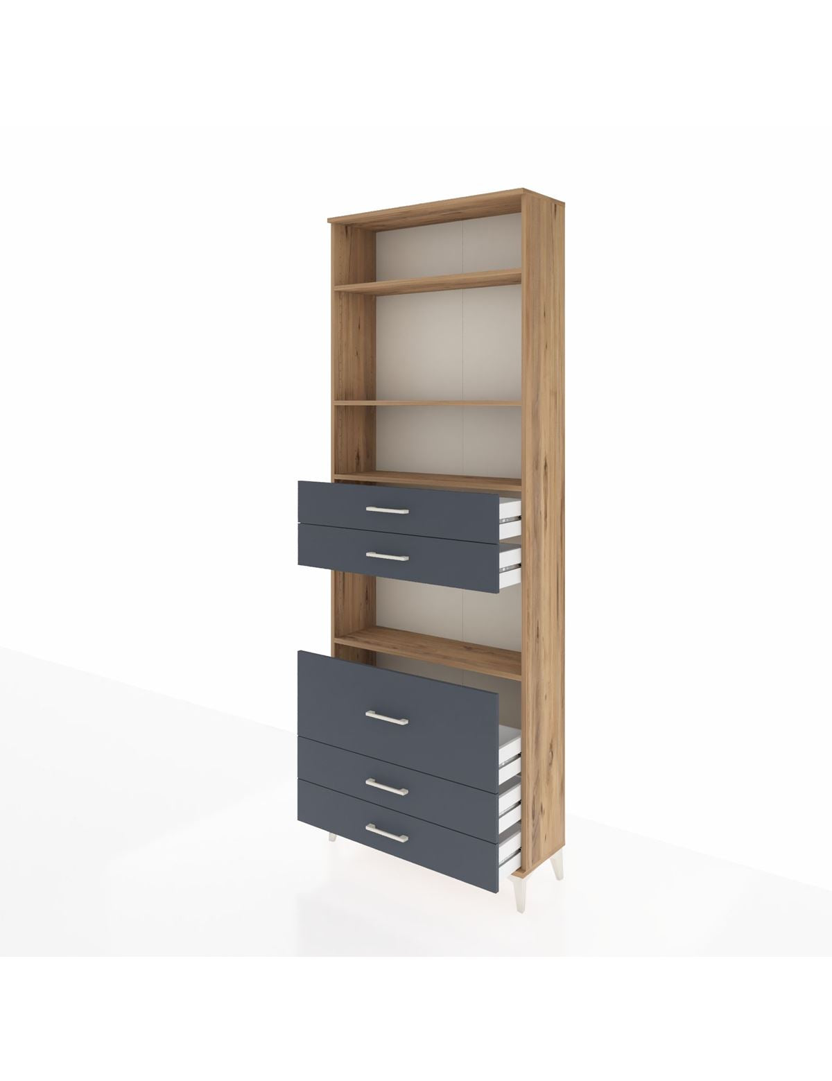 Arges Dolap 4 Raflı 5 Çekmeceli 88x30x243 - S33M062V8A
