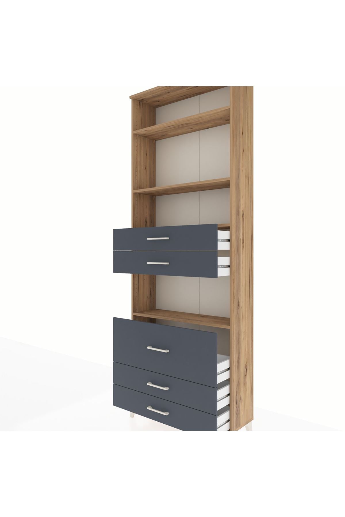 Arges Dolap 4 Raflı 5 Çekmeceli 88x30x243 - S33M062V8A