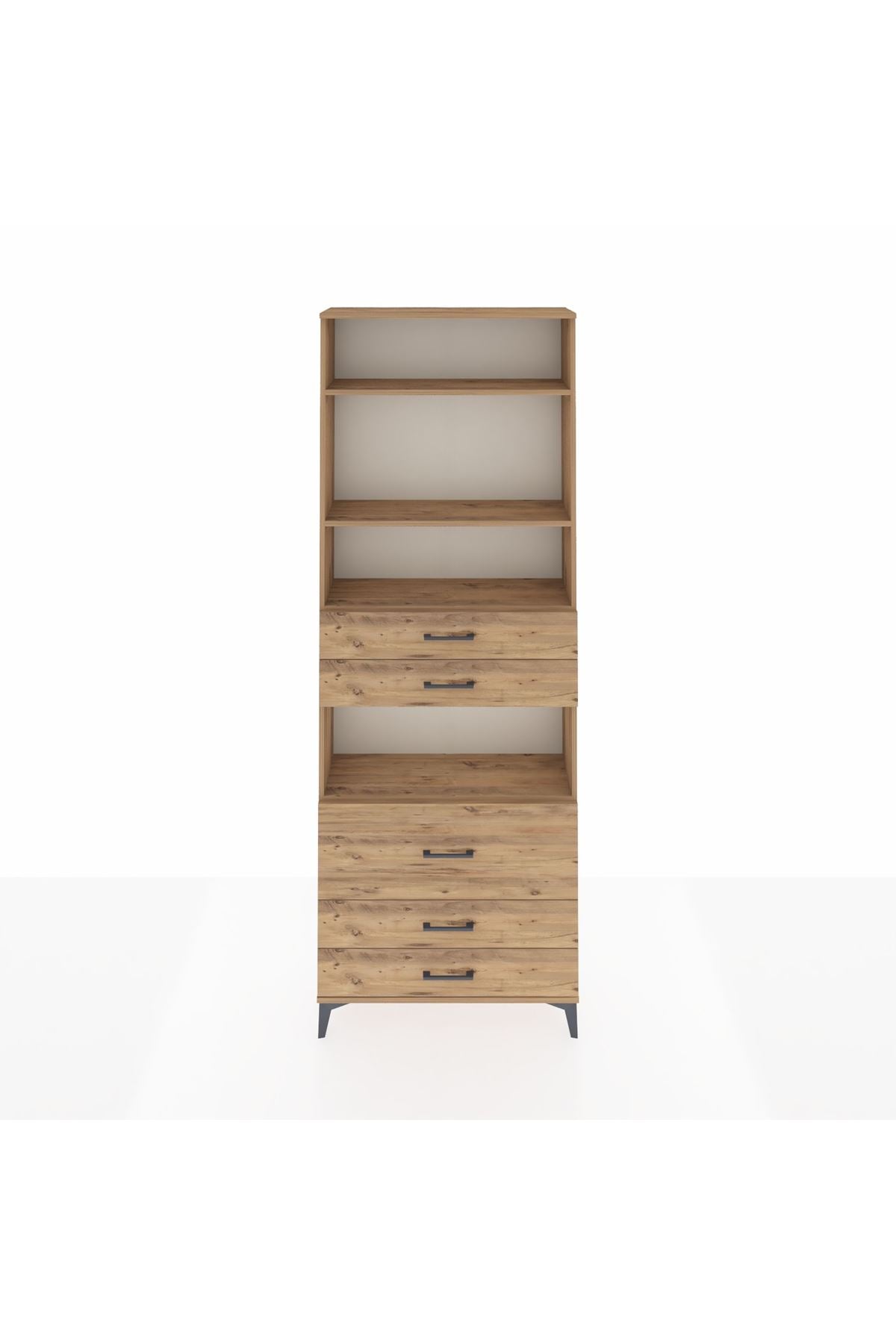 Arges Dolap 4 Raflı 5 Çekmeceli 88x30x243 - S33M062V9A
