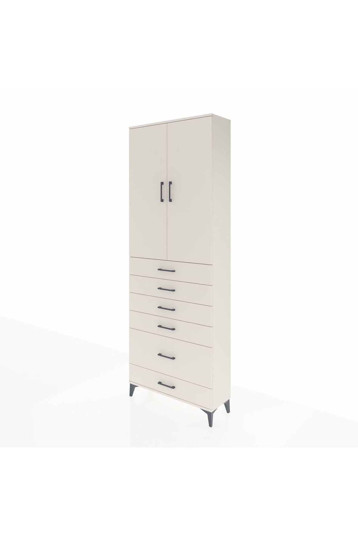 Arges Dolap 3 Raflı 6 Çekmeceli 2 Kapaklı 88x30x243 - S33M063V1A
