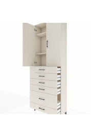 Arges Dolap 3 Raflı 6 Çekmeceli 2 Kapaklı 88x30x243 - S33M063V1A
