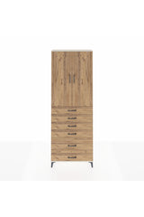 Arges Dolap 3 Raflı 6 Çekmeceli 2 Kapaklı 88x30x243