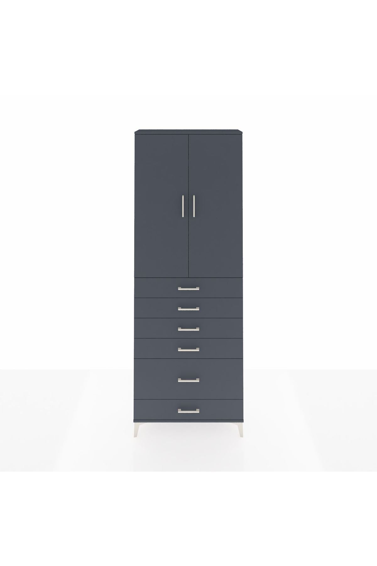 Arges Dolap 3 Raflı 6 Çekmeceli 2 Kapaklı 88x30x243 - S33M063V5A