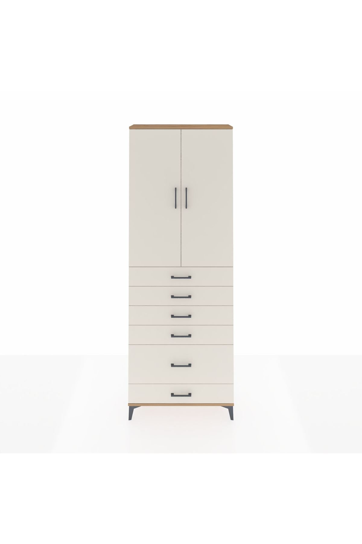 Arges Dolap 3 Raflı 6 Çekmeceli 2 Kapaklı 88x30x243 - S33M063V7A