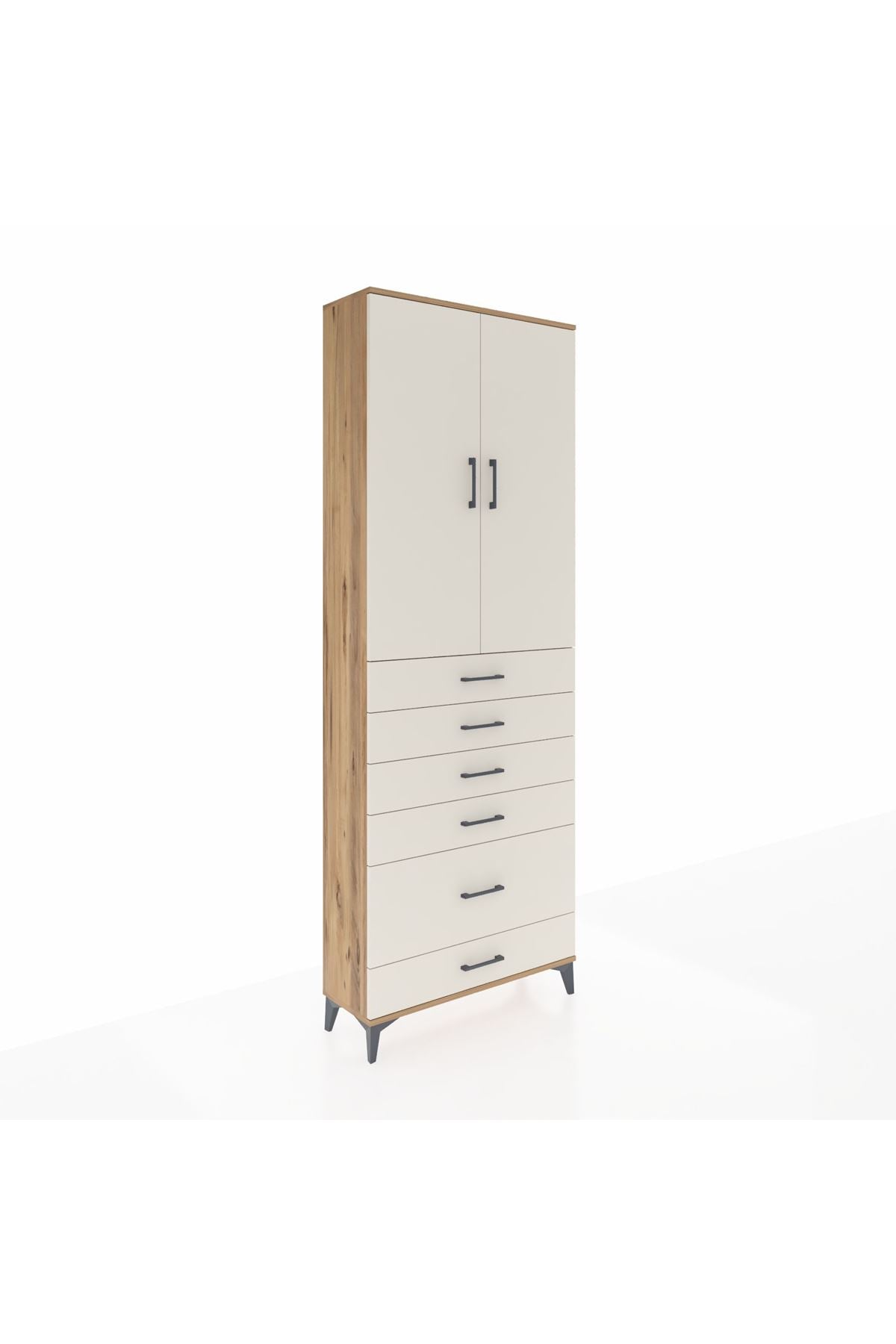 Arges Dolap 3 Raflı 6 Çekmeceli 2 Kapaklı 88x30x243 - S33M063V7A