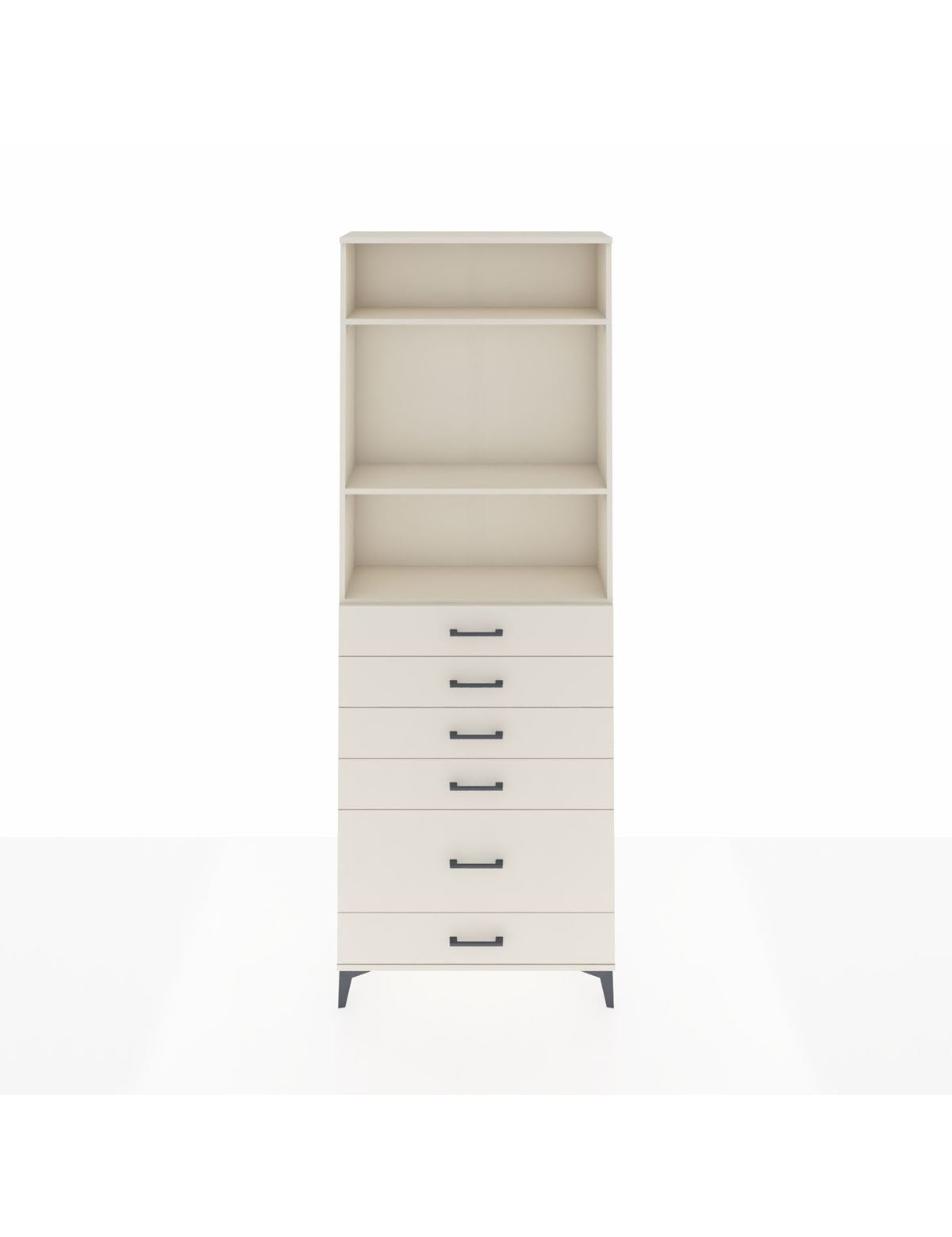 Arges Dolap 3 Raflı 6 Çekmeceli 88x30x243 - S33M064V1A
