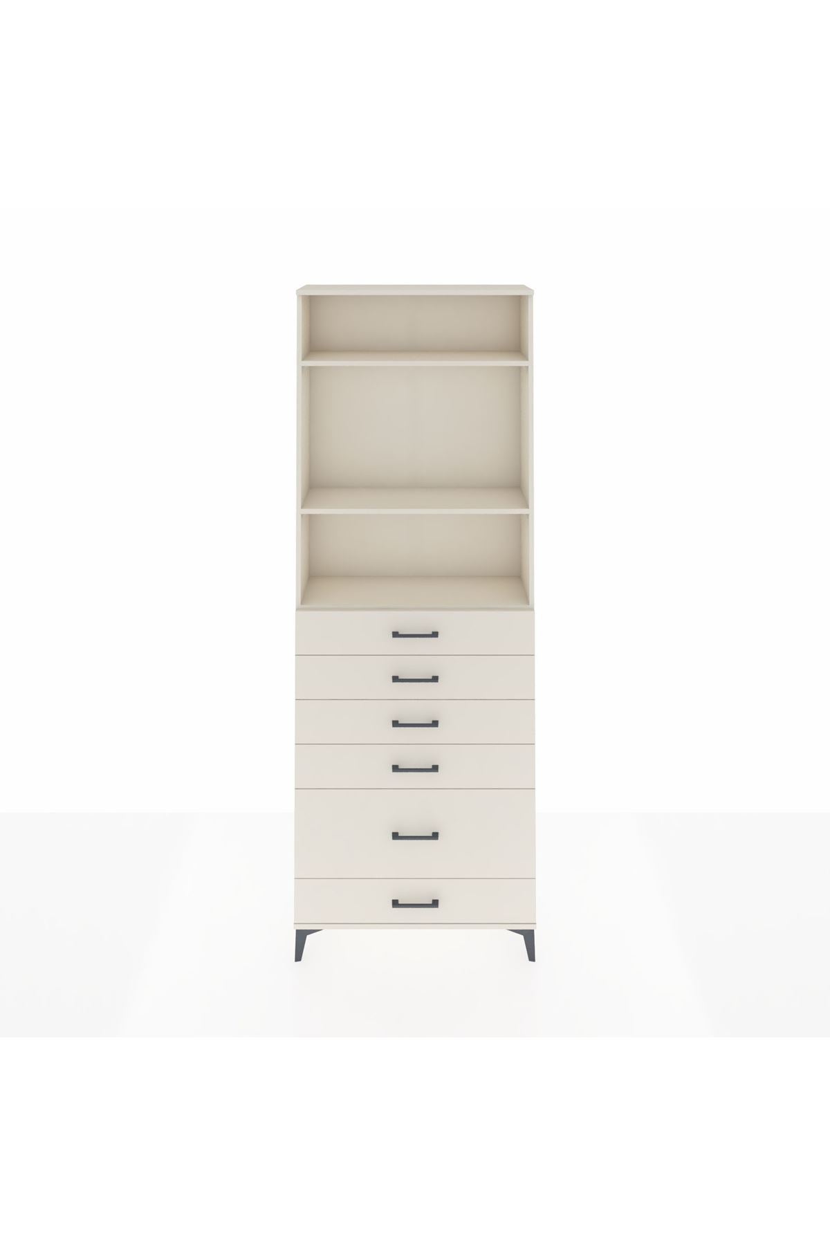 Arges Dolap 3 Raflı 6 Çekmeceli 88x30x243 - S33M064V1A
