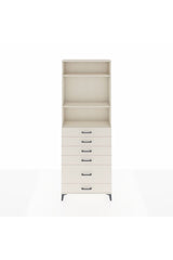 Arges Dolap 3 Raflı 6 Çekmeceli 88x30x243