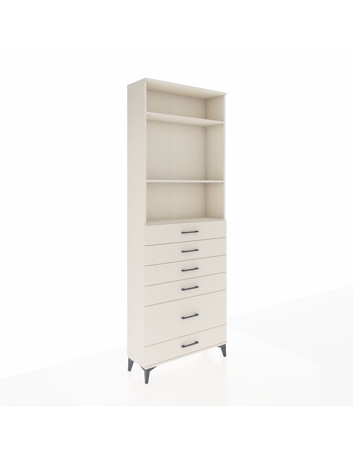 Arges Dolap 3 Raflı 6 Çekmeceli 88x30x243 - S33M064V1A