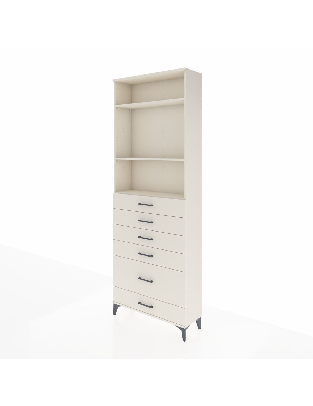 Arges Dolap 3 Raflı 6 Çekmeceli 88x30x243 - S33M064V1A