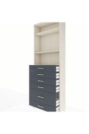Arges Dolap 3 Raflı 6 Çekmeceli 88x30x243 - S33M064V2A