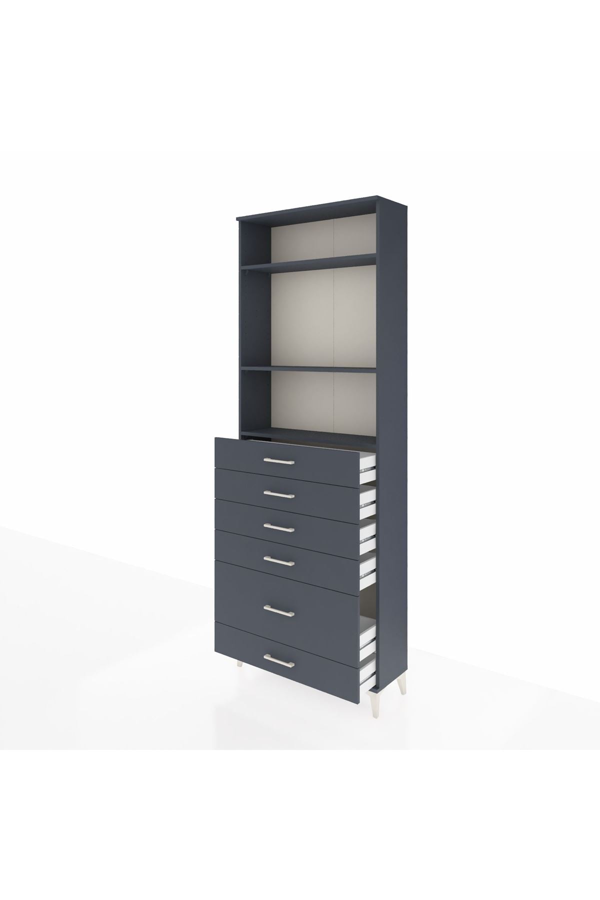 Arges Dolap 3 Raflı 6 Çekmeceli 88x30x243 - S33M064V5A