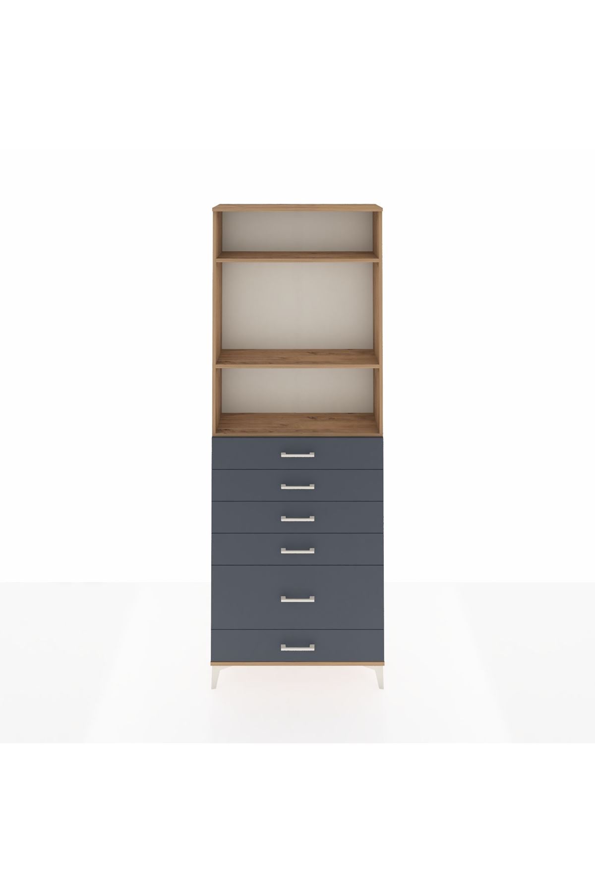Arges Dolap 3 Raflı 6 Çekmeceli 88x30x243 - S33M064V8A