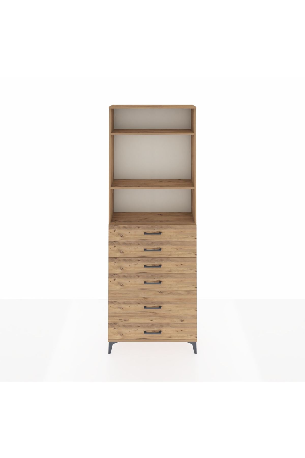 Arges Dolap 3 Raflı 6 Çekmeceli 88x30x243 - S33M064V9A