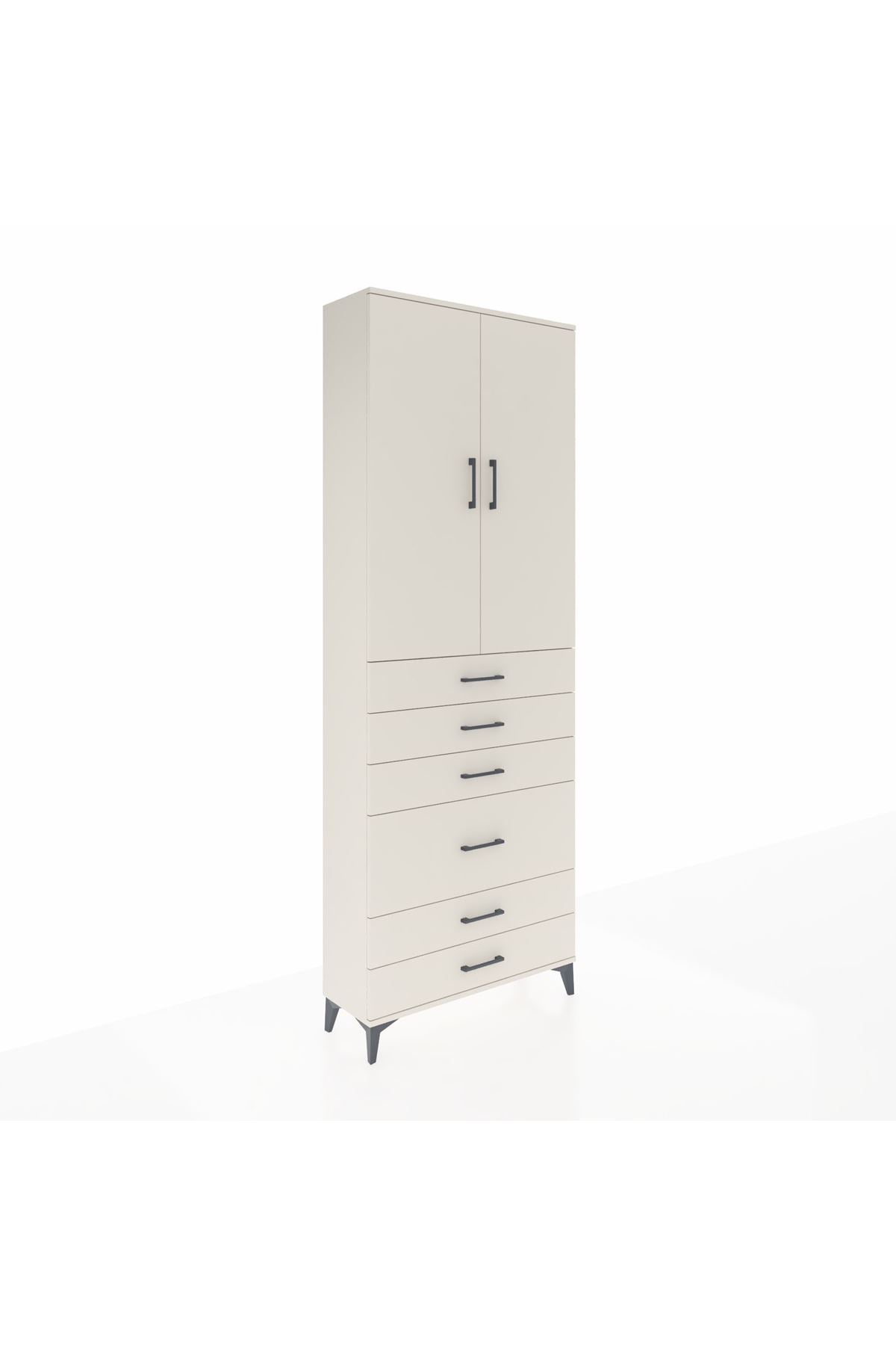 Arges Dolap 3 Raflı 6 Çekmeceli 2 Kapaklı 88x30x243 - S33M065V1A