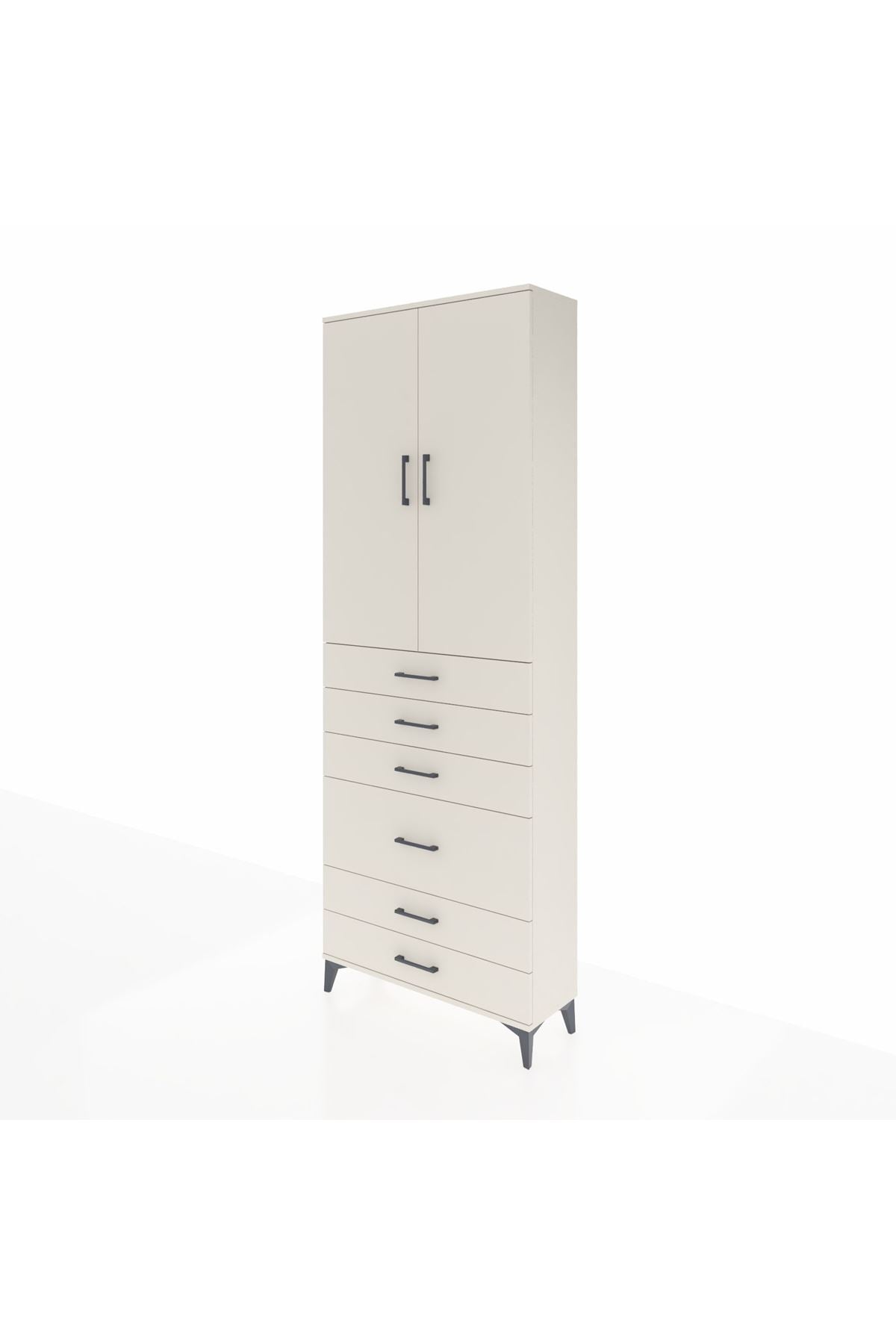 Arges Dolap 3 Raflı 6 Çekmeceli 2 Kapaklı 88x30x243 - S33M065V1A
