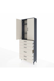 Arges Dolap 3 Raflı 6 Çekmeceli 2 Kapaklı 88x30x243 - S33M065V4A