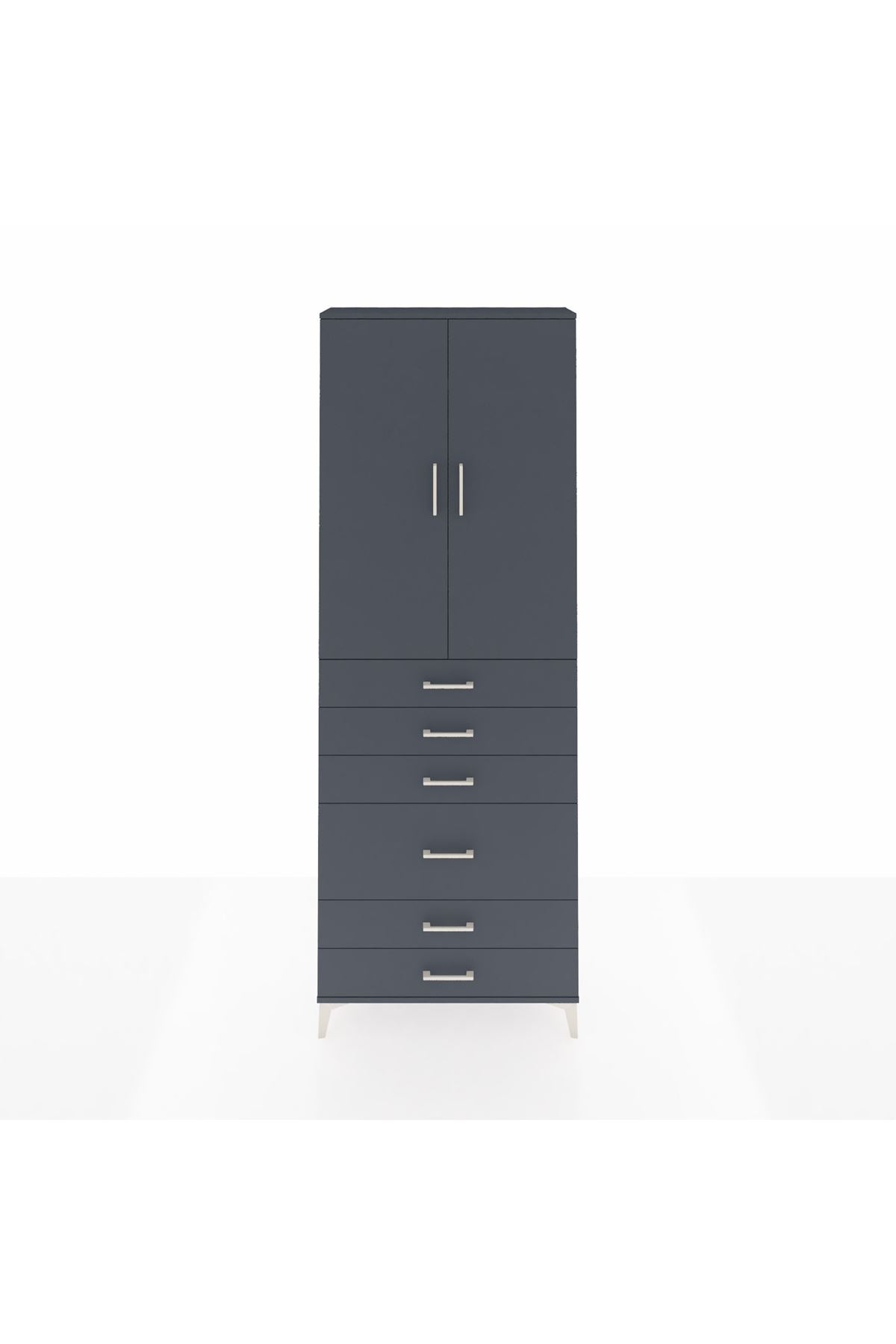 Arges Dolap 3 Raflı 6 Çekmeceli 2 Kapaklı 88x30x243 - S33M065V5A