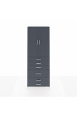 Arges Dolap 3 Raflı 6 Çekmeceli 2 Kapaklı 88x30x243