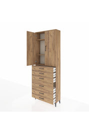 Arges Dolap 3 Raflı 6 Çekmeceli 2 Kapaklı 88x30x243 - S33M065V9A
