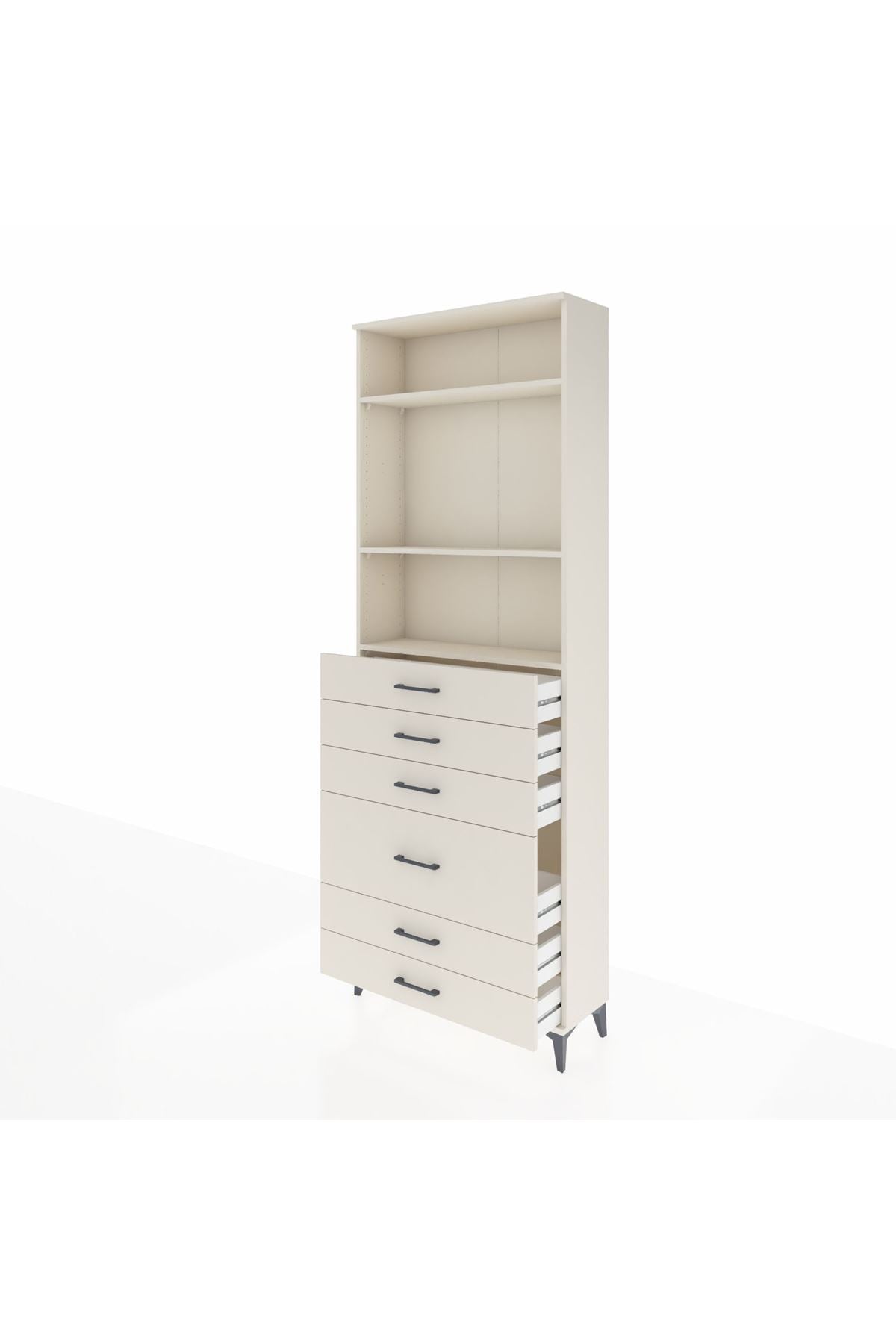 Arges Dolap 3 Raflı 6 Çekmeceli 2 Kapaklı 88x30x243 - S33M066V1A