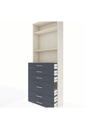 Arges Dolap 3 Raflı 6 Çekmeceli 2 Kapaklı 88x30x243 - S33M066V2A