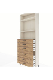 Arges Dolap 3 Raflı 6 Çekmeceli 2 Kapaklı 88x30x243 - S33M066V3A