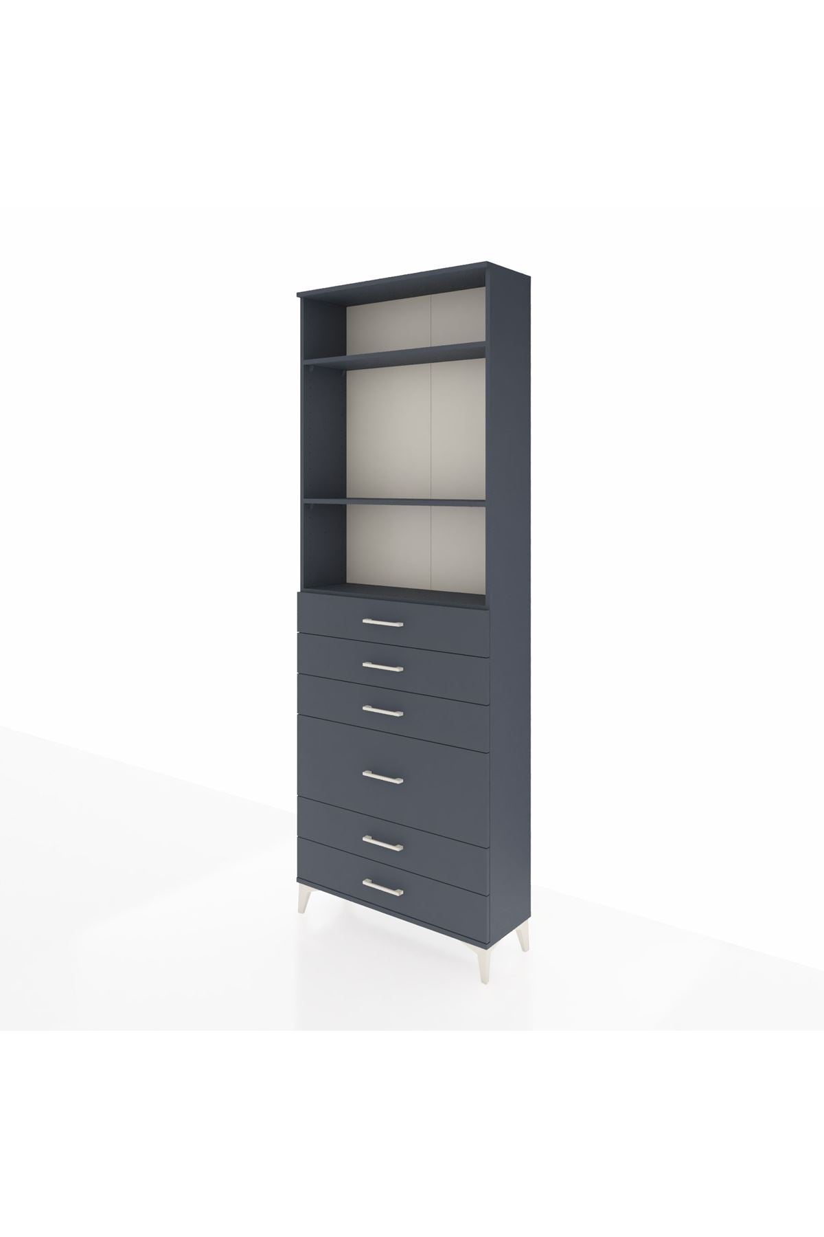 Arges Dolap 3 Raflı 6 Çekmeceli 2 Kapaklı 88x30x243 - S33M066V5A