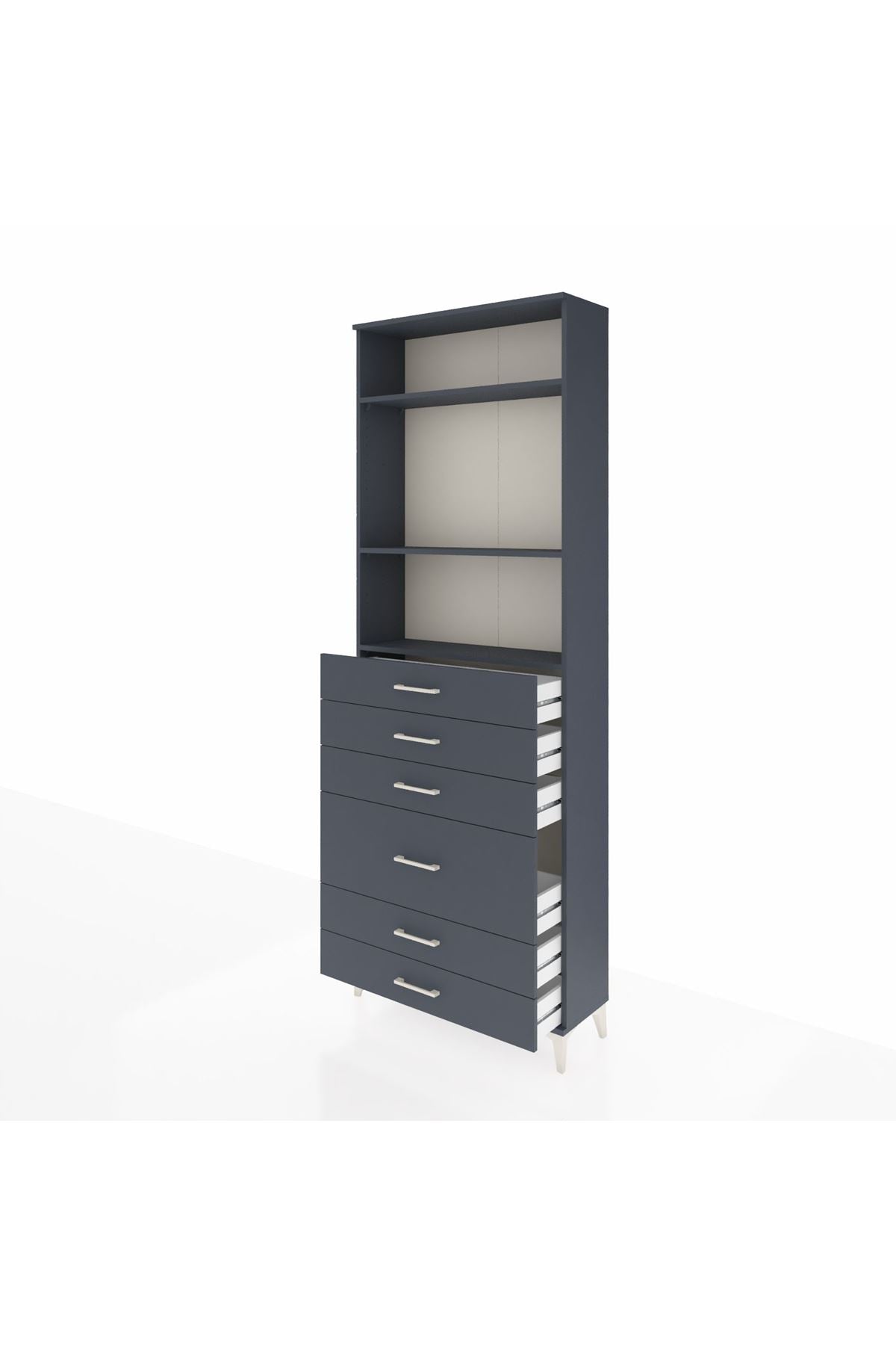 Arges Dolap 3 Raflı 6 Çekmeceli 2 Kapaklı 88x30x243 - S33M066V5A