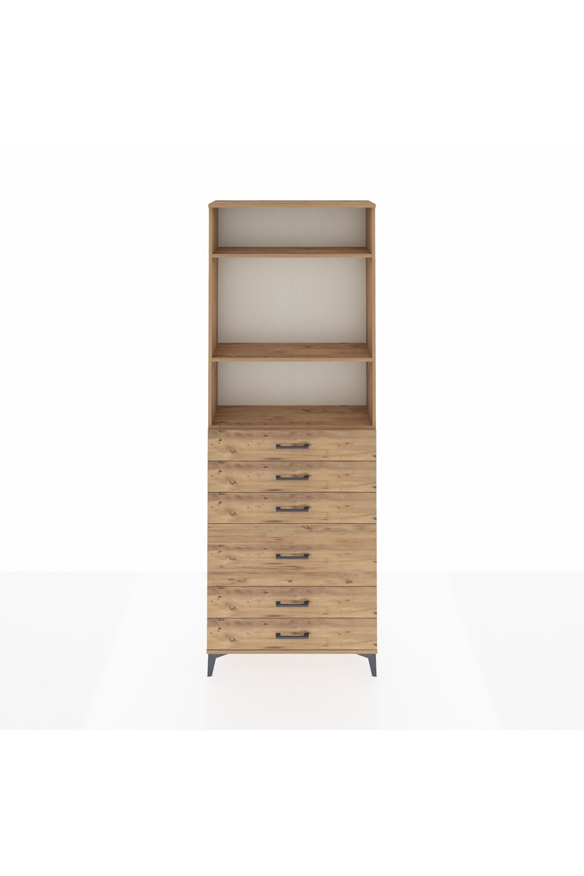 Arges Dolap 3 Raflı 6 Çekmeceli 2 Kapaklı 88x30x243 - S33M066V9A