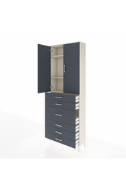 Arges Dolap 4 Raflı 4 Çekmeceli 2 Kapaklı 88x30x243 - S33M067V2A