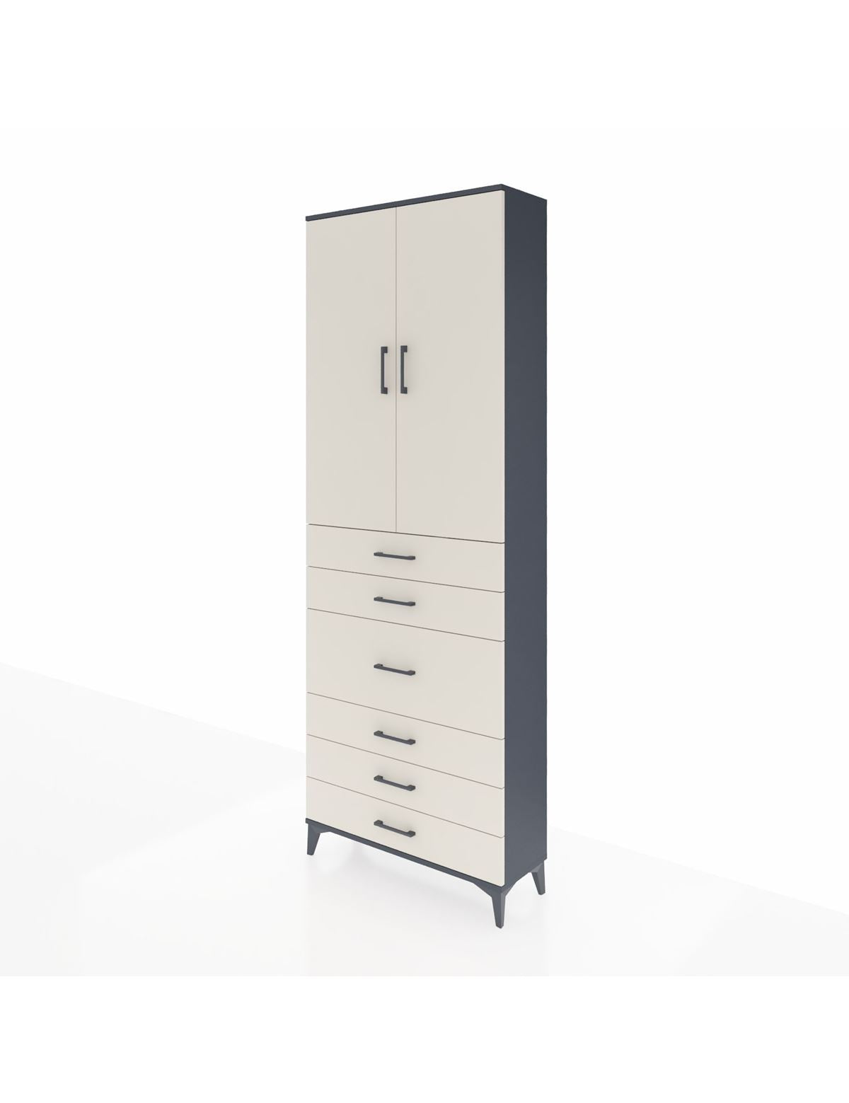 Arges Dolap 4 Raflı 4 Çekmeceli 2 Kapaklı 88x30x243 - S33M067V4A