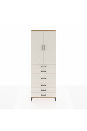 Arges Dolap 4 Raflı 4 Çekmeceli 2 Kapaklı 88x30x243 - S33M067V7A