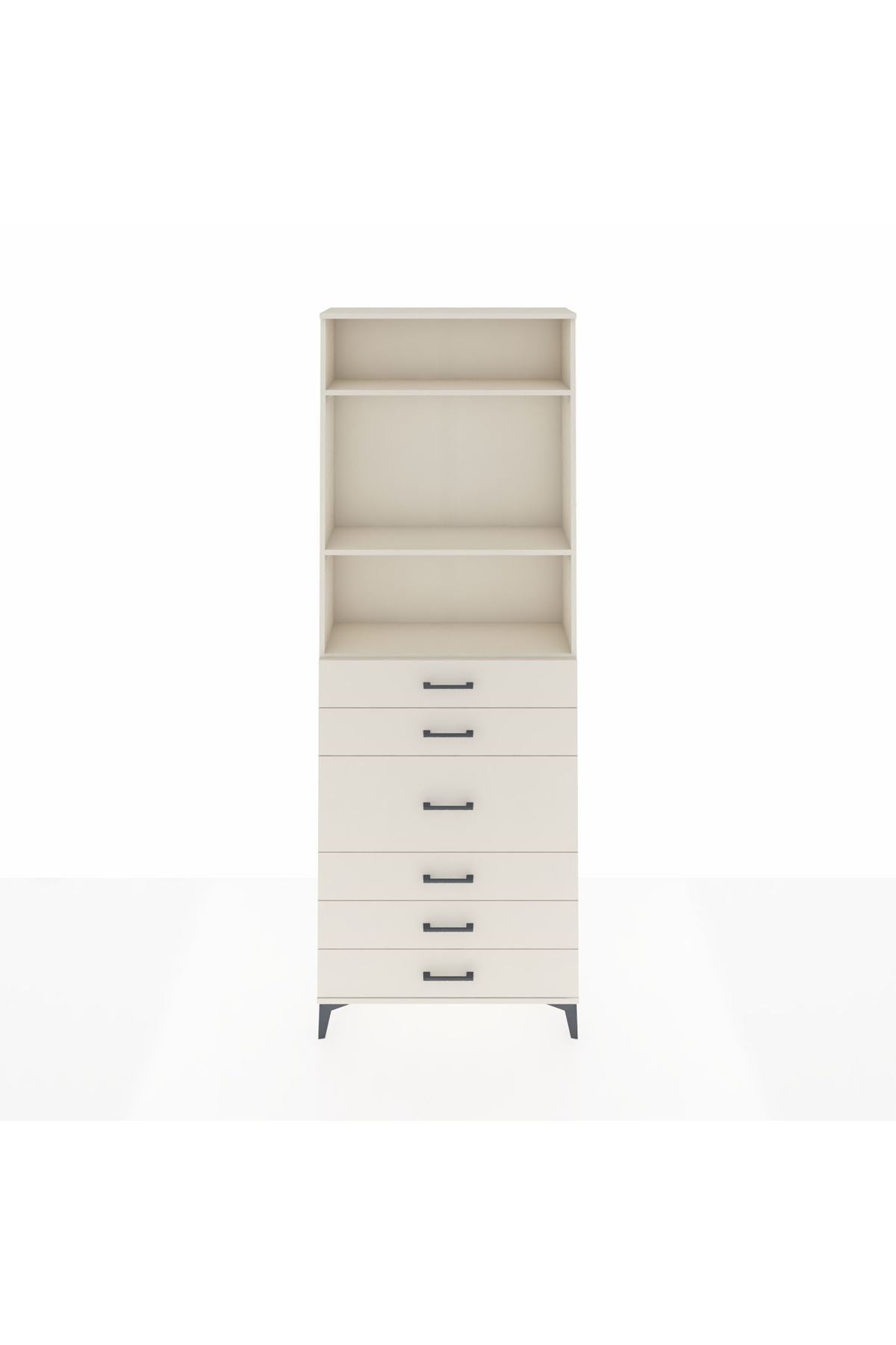 Arges Dolap 3 Raflı 7 Çekmeceli 2 Kapaklı 88x30x243 - S33M068V1A
