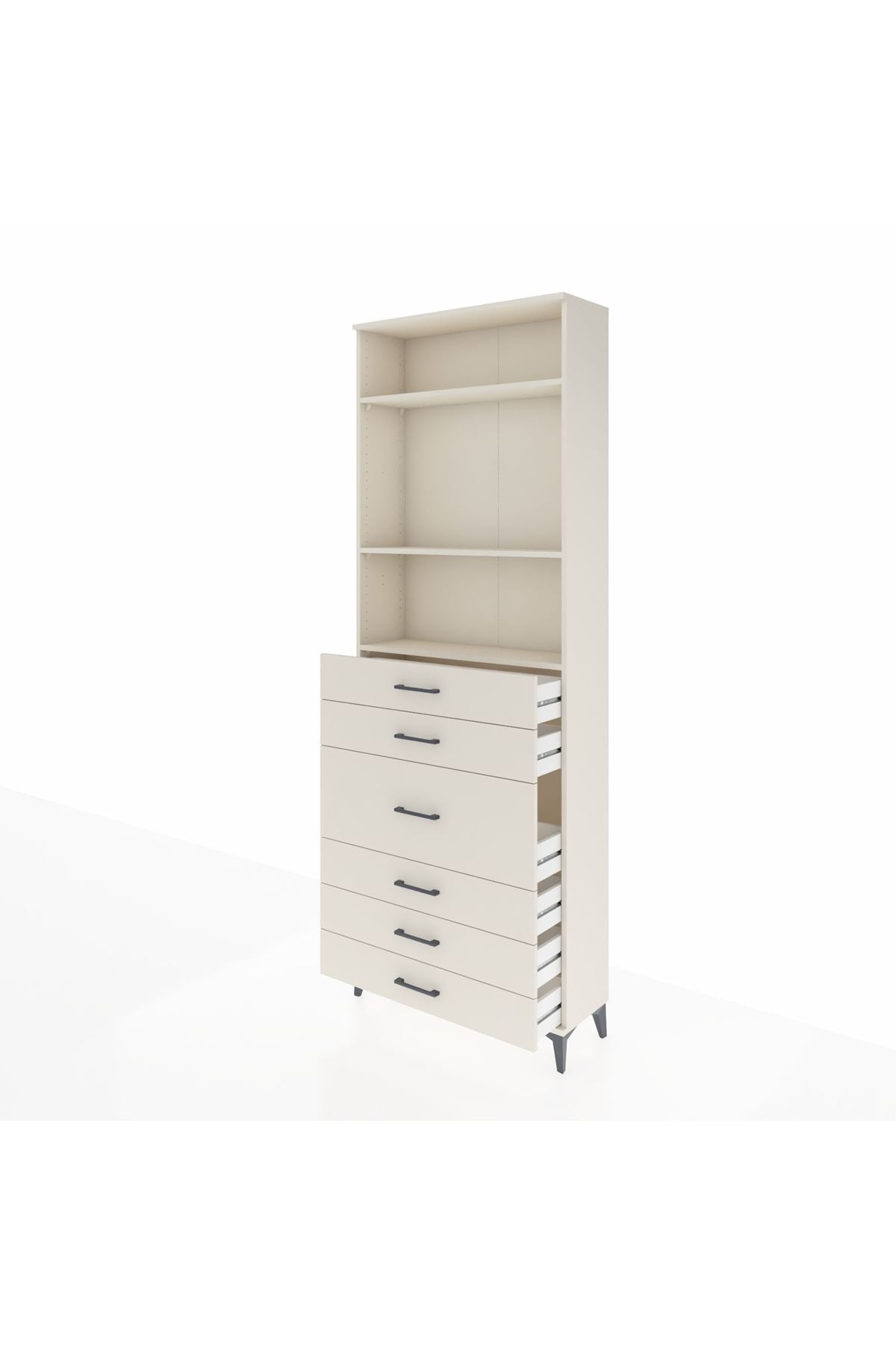 Arges Dolap 3 Raflı 7 Çekmeceli 2 Kapaklı 88x30x243 - S33M068V1A