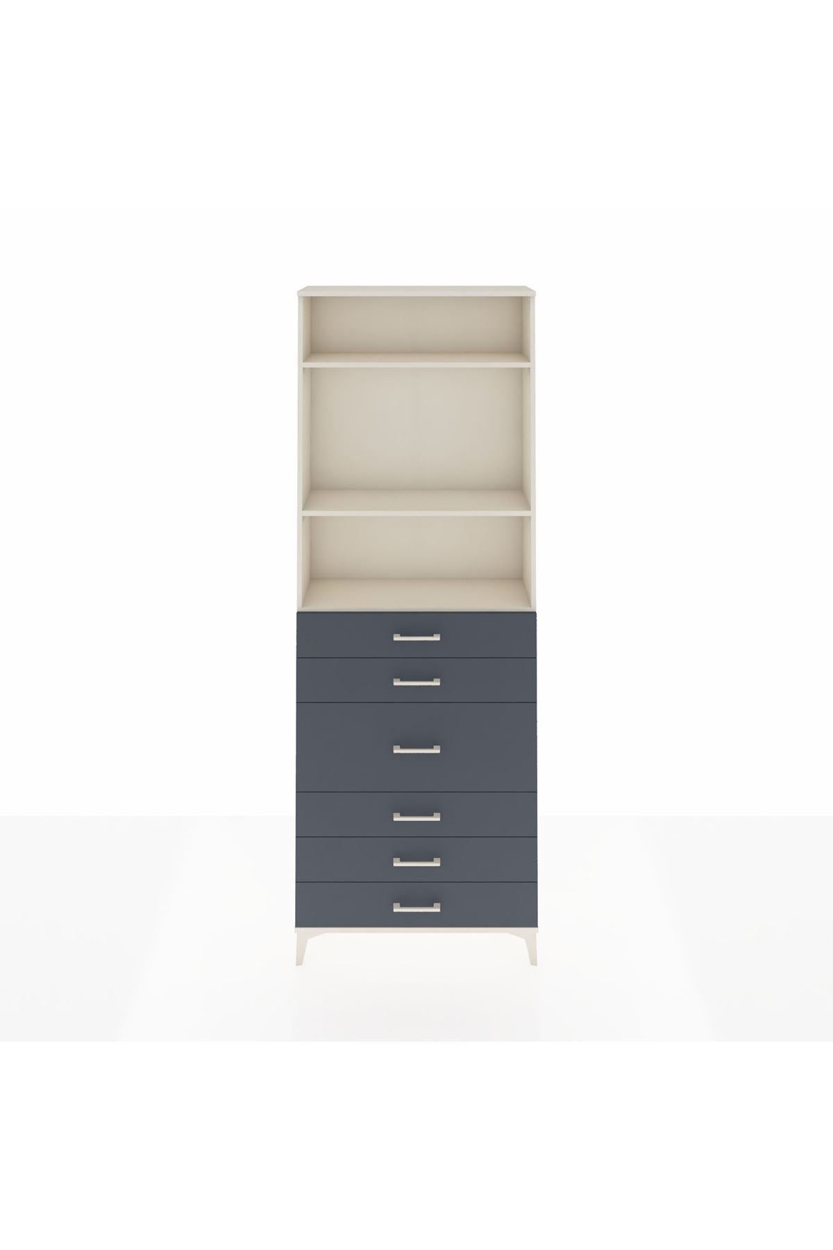 Arges Dolap 3 Raflı 7 Çekmeceli 2 Kapaklı 88x30x243 - S33M068V2A