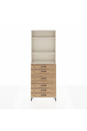 Arges Dolap 3 Raflı 7 Çekmeceli 2 Kapaklı 88x30x243 - S33M068V3A