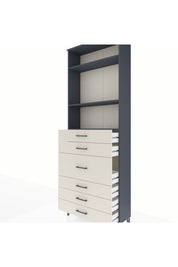 Arges Dolap 3 Raflı 7 Çekmeceli 2 Kapaklı 88x30x243 - S33M068V4A