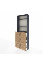 Arges Dolap 3 Raflı 7 Çekmeceli 2 Kapaklı 88x30x243 - S33M068V6A