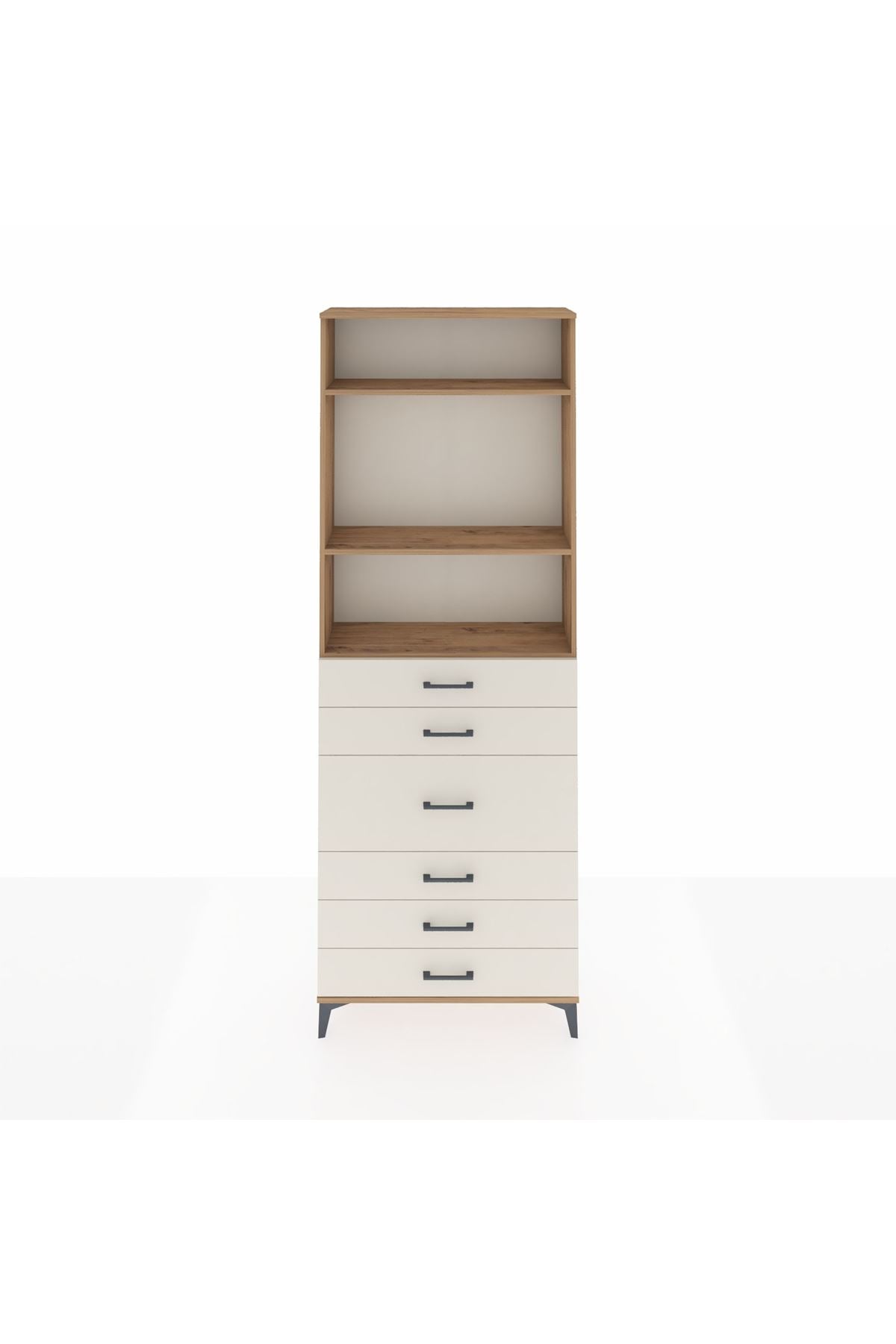 Arges Dolap 3 Raflı 7 Çekmeceli 2 Kapaklı 88x30x243 - S33M068V7A