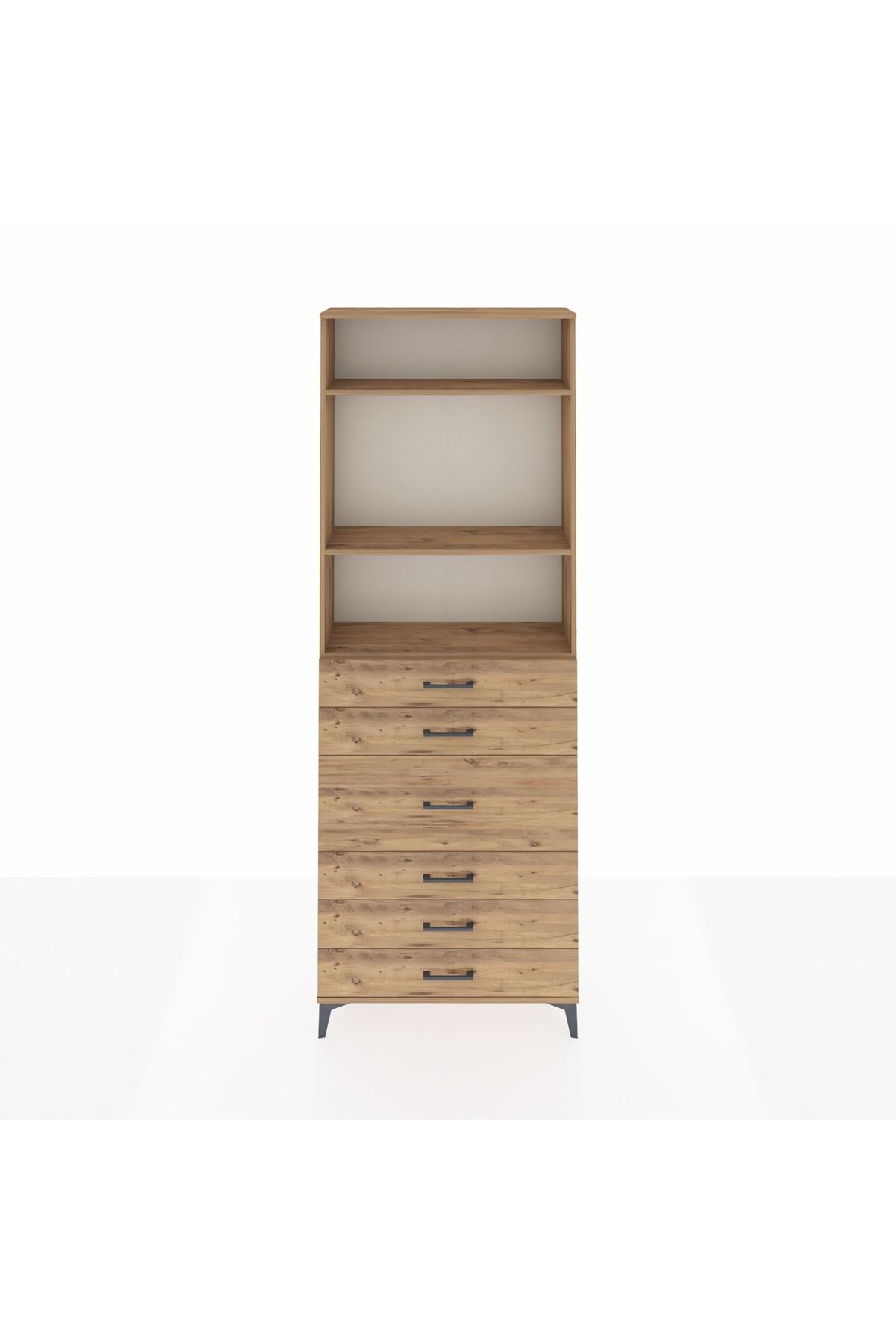 Arges Dolap 3 Raflı 7 Çekmeceli 2 Kapaklı 88x30x243 - S33M068V9A