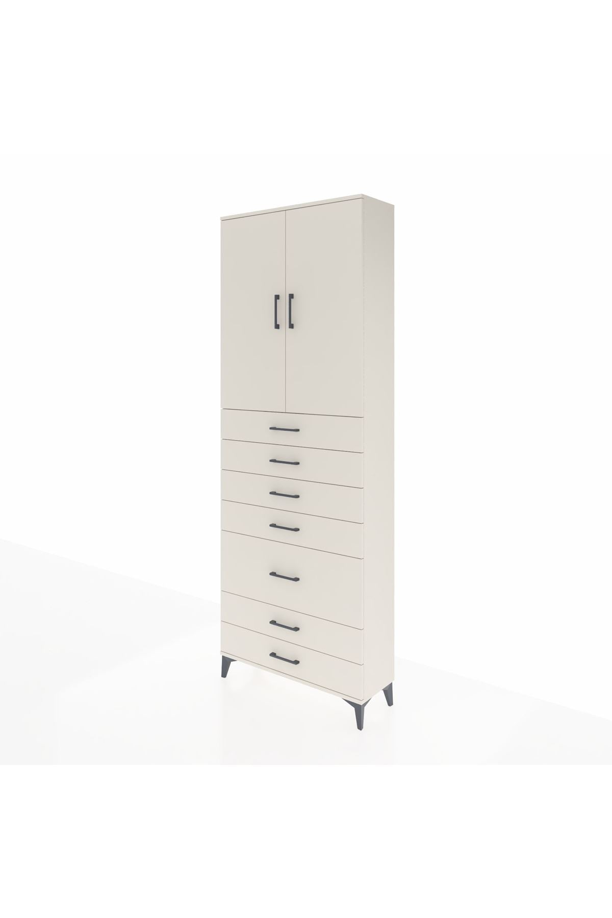 Arges Dolap 3 Raflı 5 Çekmeceli 2 Kapaklı 88x30x243 - S33M069V1A